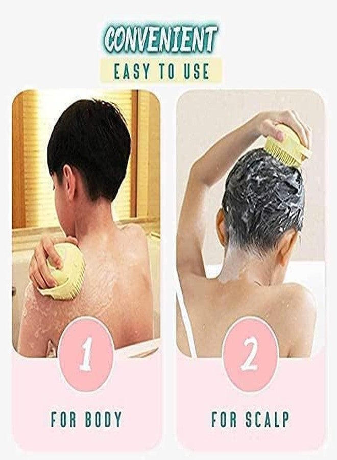Brighterbee Silicon Massage Bath Brush | Exfoliating Brushes | Soft Body Exfoliator | Scrub with Soap Dispenser Brush | Body Scrubber | Bath Loofah for Babies |(Multicolor) (Pack of 1) - Image 5