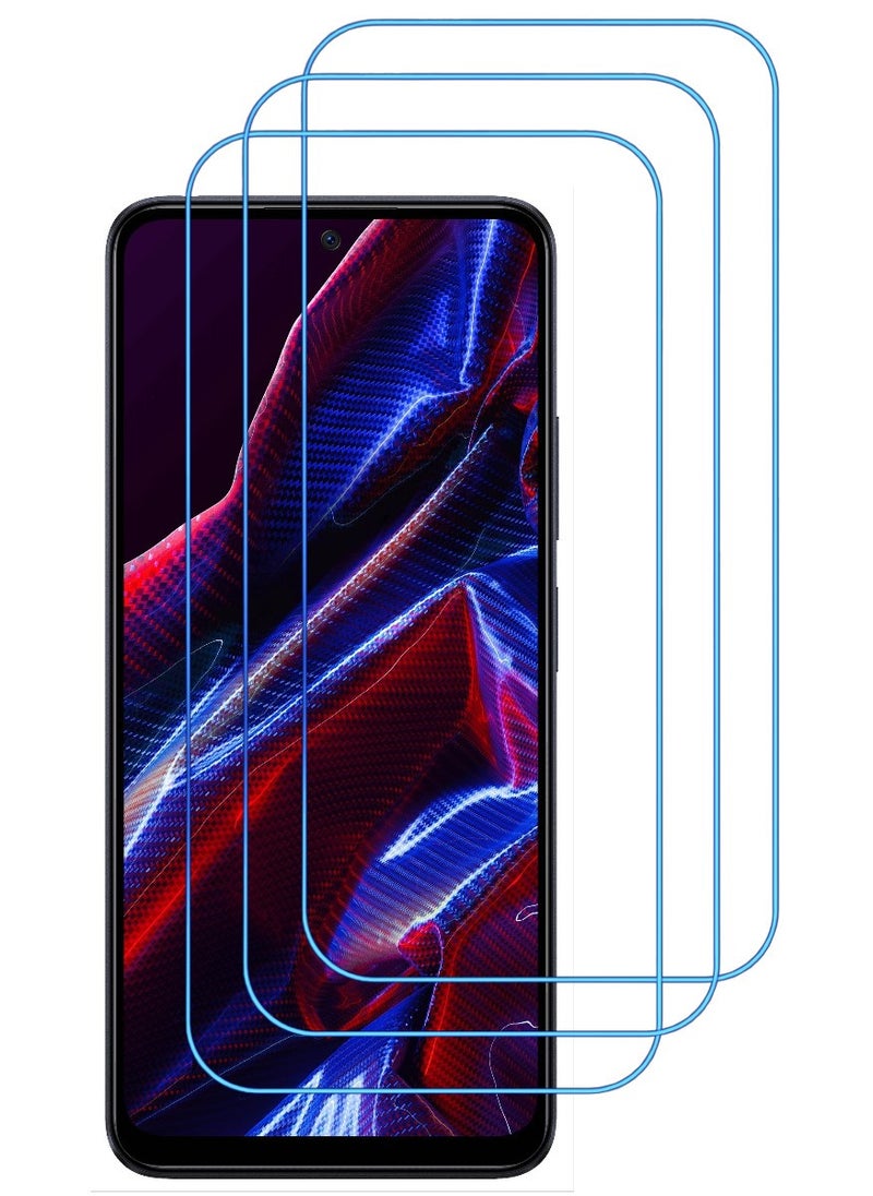 ACLIX 3 Pieces Antistatic ESD Dustproof Premium Quality High Definition Clear Tempered Glass Screen Protector Designed For Xiaomi Poco X5 - Image 1