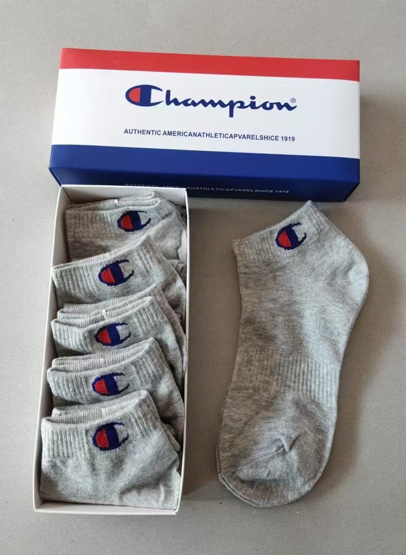 Champion 5 Pack Ankle Crew Socks 