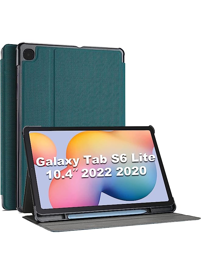 Procases For Galaxy Tab S6 Lite 10.4” 2022 2020 With S Pen Holder, Slim Stand Folio Case Smart Cover For Galaxy Tab S6 Lite 10.4 Inch 2022 (Sm-P613/ P619) & 2020 (Sm-P610/ P615) -Teal - Image 1