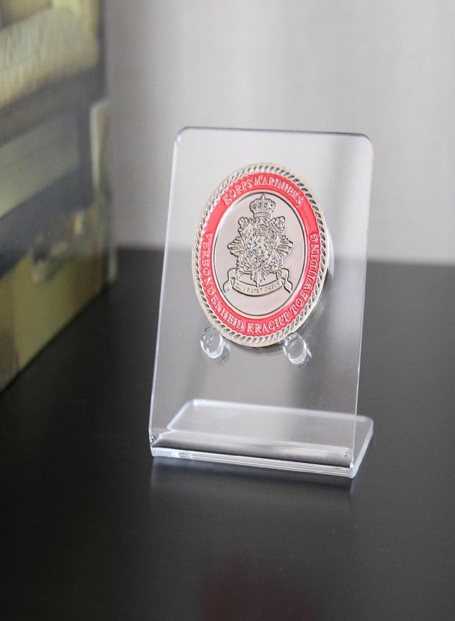 HillSpring Challenge Coin Display Holder, Acrylic Mini Easel, Sturdy Medallion Collection Storage Stand, 1 Pack - Image 3