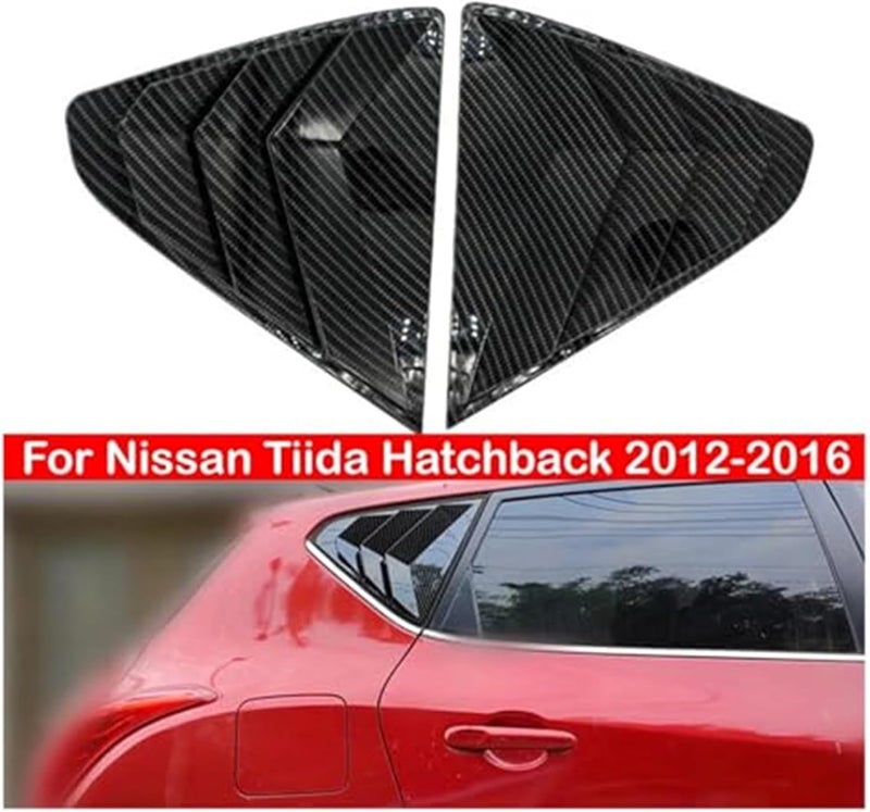 QASULER Car Rear Louver Window Cover for Nissan Tiida - Image 2