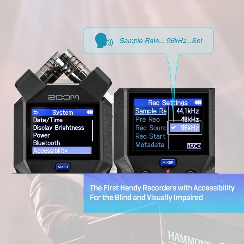 Zoom H4essential 4-Track Handy Recorder (2024 Model, Essential Series) with 32-Bit Float, Accessibility, Stereo Microphones, 2 XLR/TRS Combo Inputs, USB Interface, for Musicians, Podcasters, and More - Image 5