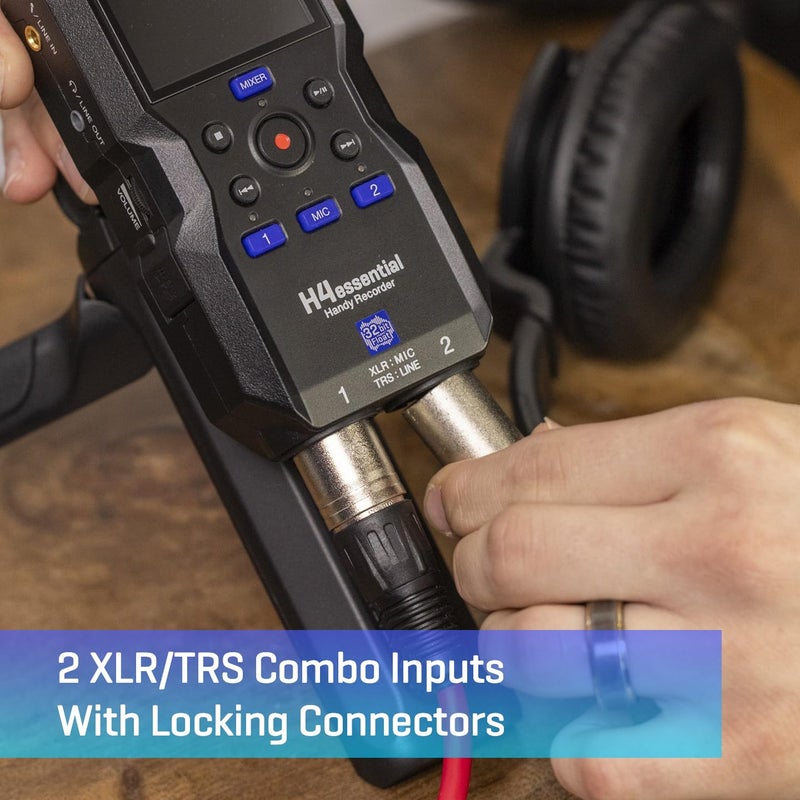 Zoom H4essential 4-Track Handy Recorder (2024 Model, Essential Series) with 32-Bit Float, Accessibility, Stereo Microphones, 2 XLR/TRS Combo Inputs, USB Interface, for Musicians, Podcasters, and More - Image 4