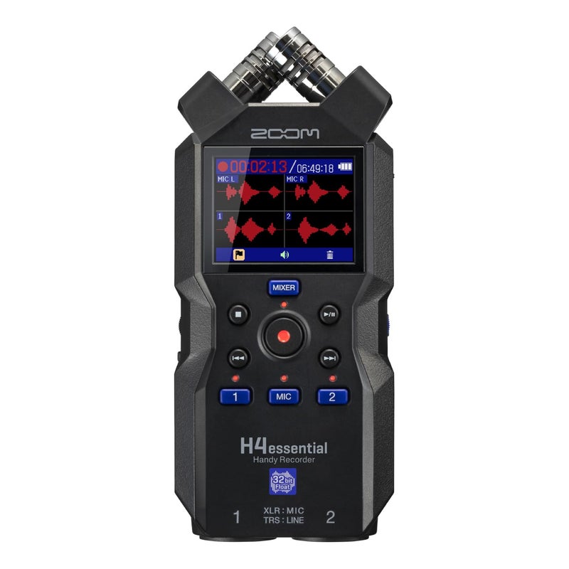 Zoom H4essential 4-Track Handy Recorder (2024 Model, Essential Series) with 32-Bit Float, Accessibility, Stereo Microphones, 2 XLR/TRS Combo Inputs, USB Interface, for Musicians, Podcasters, and More - Image 1