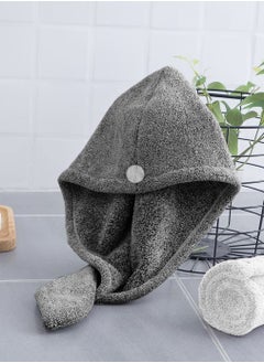 Siesta Zen Premium Quality 100% Pure Combed Cotton Soft Hair Towels, Easy Button use to hold for Women & Kids with Wet, Curly, Long, or Thick Hair, Anti frizz, Quick Dry Towel Turban, Super Ultra-Absorbent  - Image 2