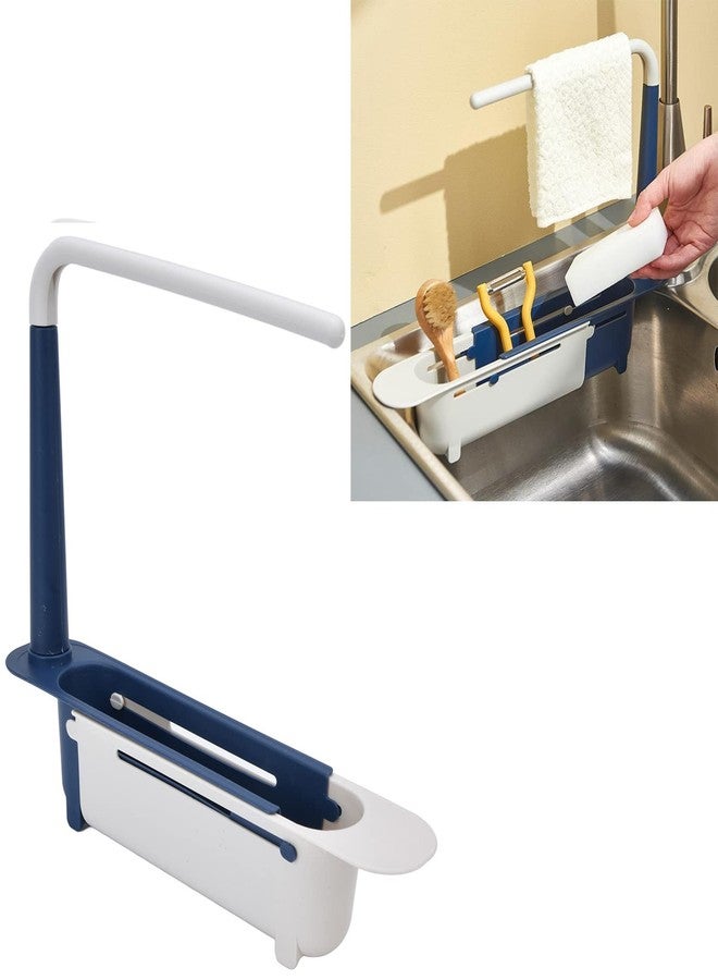 Focket Telescopic Sink Storage Rack, 2 in 1 Kitchen Sink Sponge Holder Organizer Drying Rack, Expandable Sink Caddy Kitchen Sink Organizer Dish Drainer for Sponge, Brush, Soap, Dish - Image 4