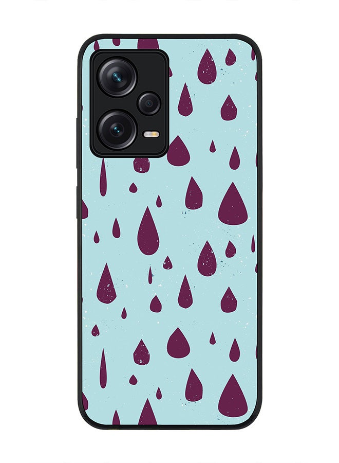 Stylizedd Rugged Black edge case for Redmi Note 12 Pro 5G Slim fit Soft Case Flexible Rubber Edges Anti Drop TPU Gel Thin Cover - Hard Rain - Image 1