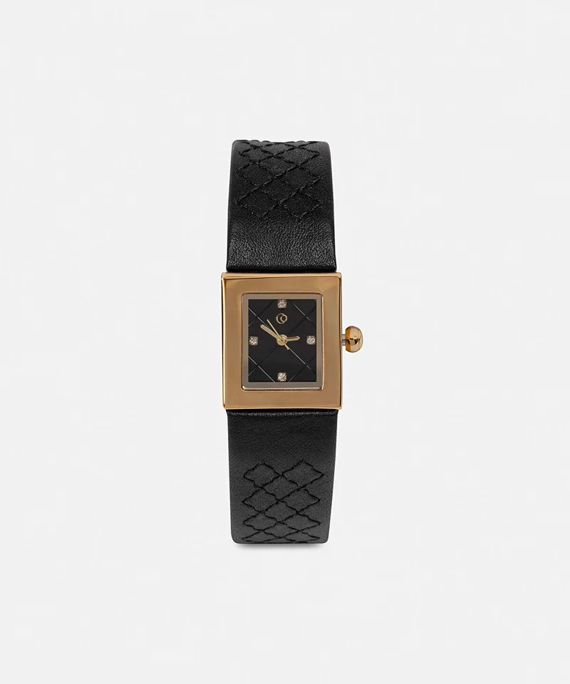 Ipekyol Leather-Effect Strap Watch