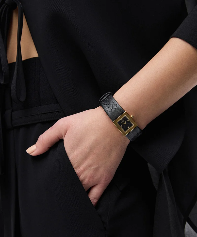 Ipekyol Leather-Effect Strap Watch