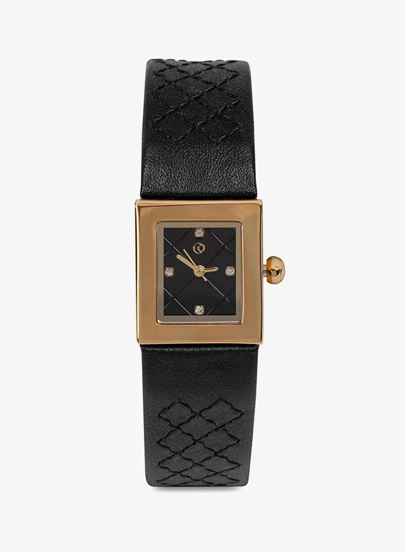 Ipekyol Leather-Effect Strap Watch