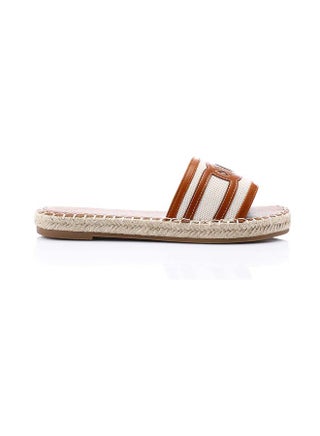 Coastal Chic Espadrille Slipper - Havana & Off White