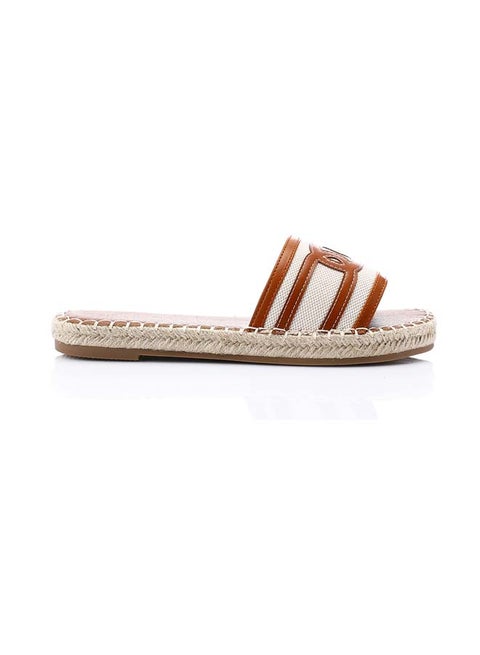 Coastal Chic Espadrille Slipper - Havana & Off White