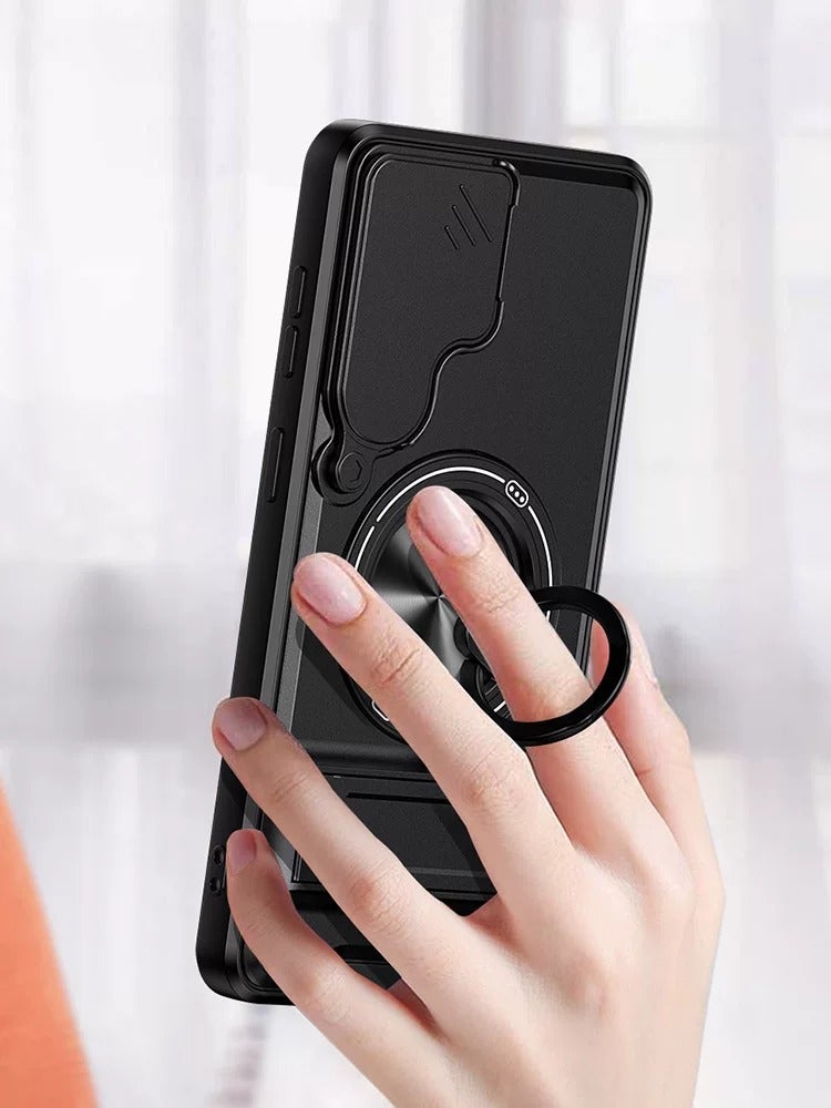 Shockproof Magnetic Ring Phone Case for Samsung Galaxy S26 Ultra, S25 Plus, S25 FE, S24 Ultra, S23 Ultra, S25 Edge, S22 - Full Coverage Slim Protective Cover - Image 1