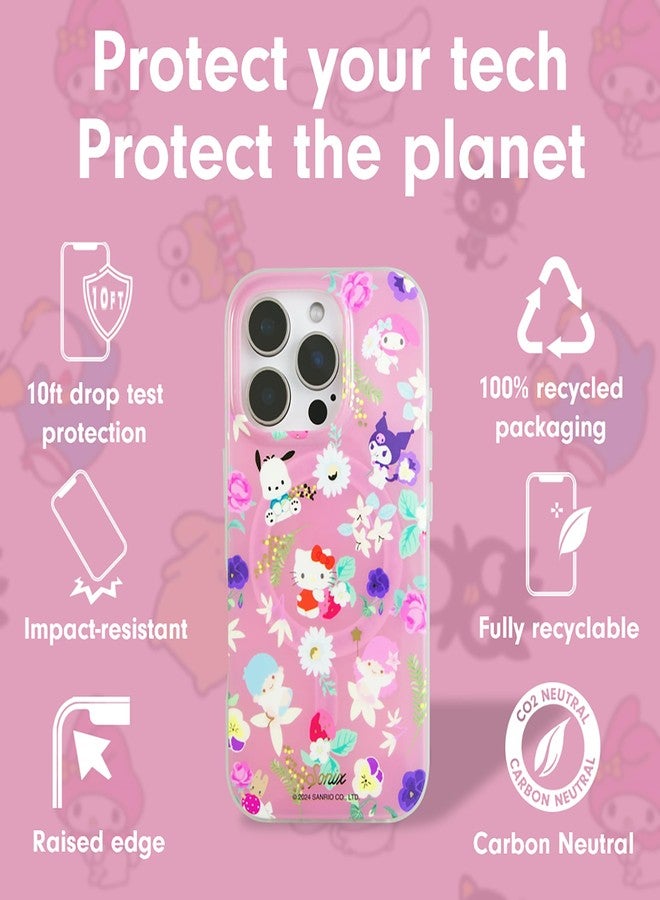 سونيكس جراب Sonix x Sanrio لهاتف iPhone 16 Pro | متوافق مع MagSafe | تم اختباره ضد السقوط من ارتفاع 3 أمتار | تصميم زهور هيلو كيتي وأصدقائها - Image 4