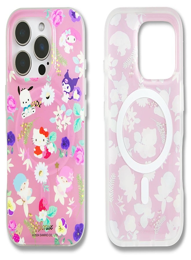 سونيكس جراب Sonix x Sanrio لهاتف iPhone 16 Pro | متوافق مع MagSafe | تم اختباره ضد السقوط من ارتفاع 3 أمتار | تصميم زهور هيلو كيتي وأصدقائها - Image 1