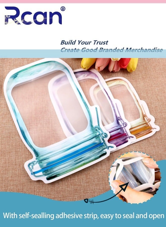 30 PCS Food Storage Bags Jar Ziplock Bags Reusable Freezer Bags for Snack Sandwich Nuts Cookies Airtight Zipper Sealed Baggies