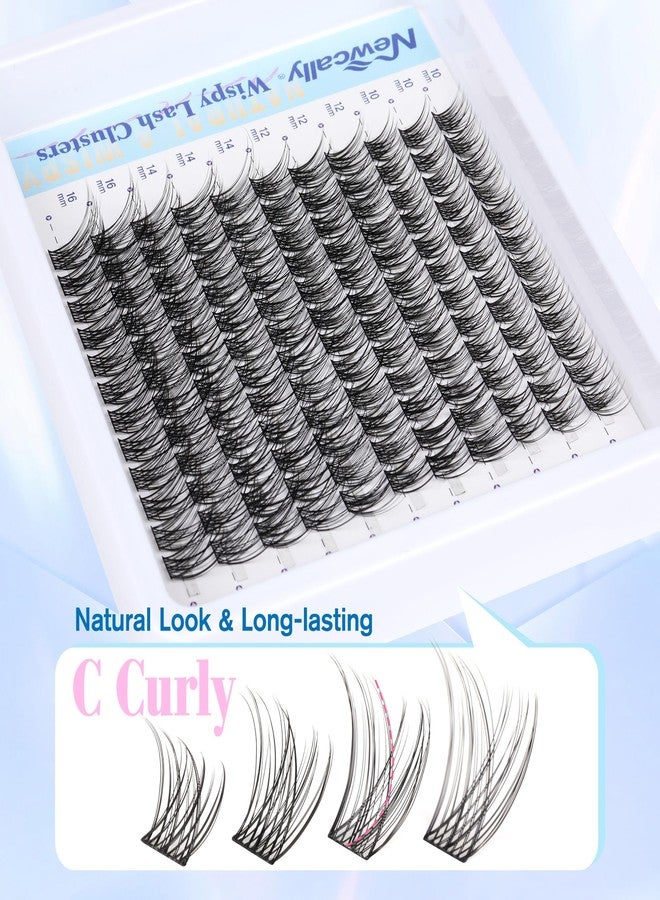 Newcally Cluster Eyelash Extensions Kit Lash Clusters Kit Natural Wispy Individual Lashes Kit C-curly DIY Lash Extension Kit 10-16MM Eyelash Clusters Kit with Lash Remover by Newcally - Image 3