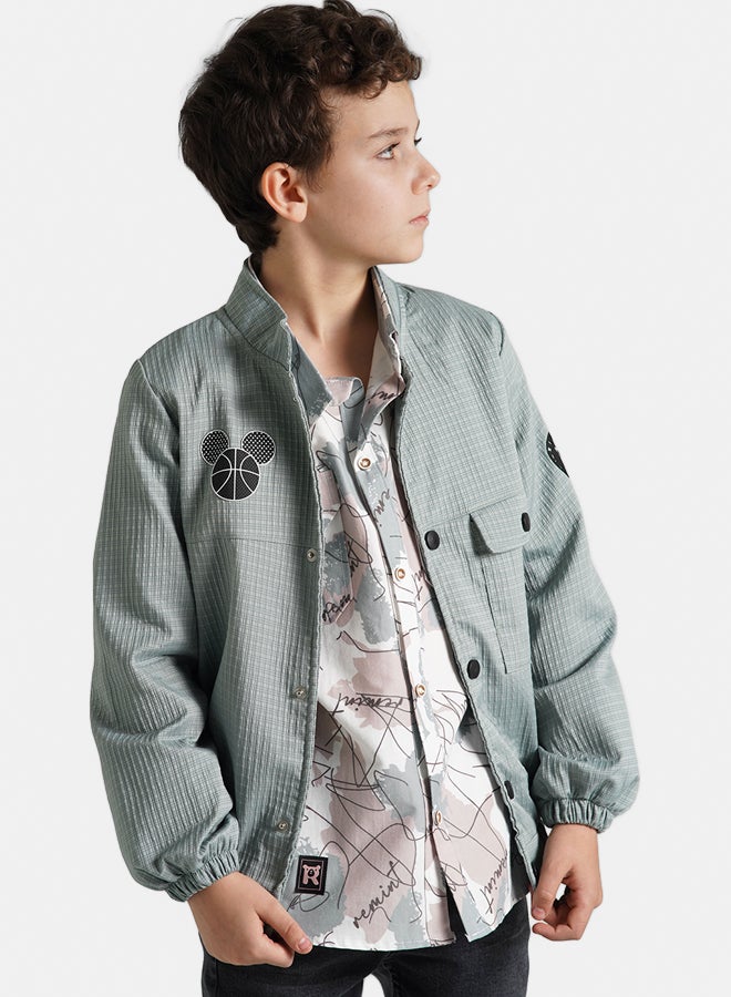 ريمينت جاكيت للاولاد خفيف للربيع مينت - Image 1