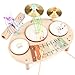Vanplay Drum Set for Toddler Toys for 2 3 4 Year Old Girls Boy Gifts 9 in 1 Wooden Montessori Musical Instruments with Xylophone for Kids 35 Christmas Birthday Gifts for Toddlers 24 - Image 2