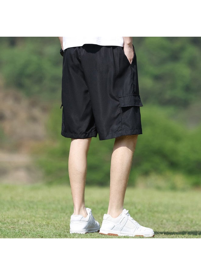 Tucano Men's Work Shorts Summer Lightweight Drawstring Cargo Shorts Comfortable Breathable Solid Color Trendy Versatile Casual Pants - Image 5