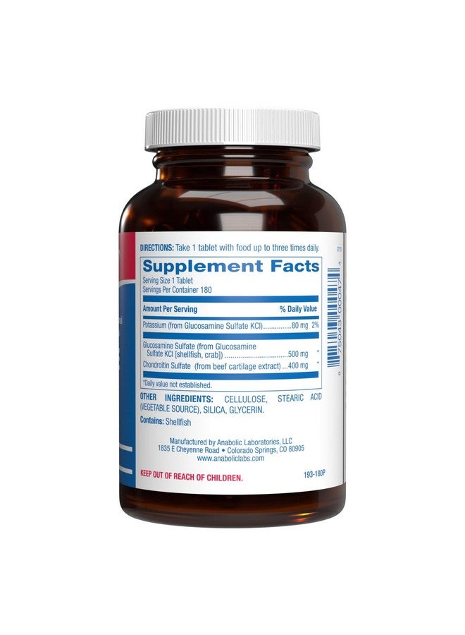 Anabolic Laboratories Advanced Glucosamine and Chondroitin for Adults - Clinical Formula Naturally Derived Bone Joint Tendon and Ligament Supplement with High Strength Glucosamine Complex - Up to 180 Day Supply - Image 2