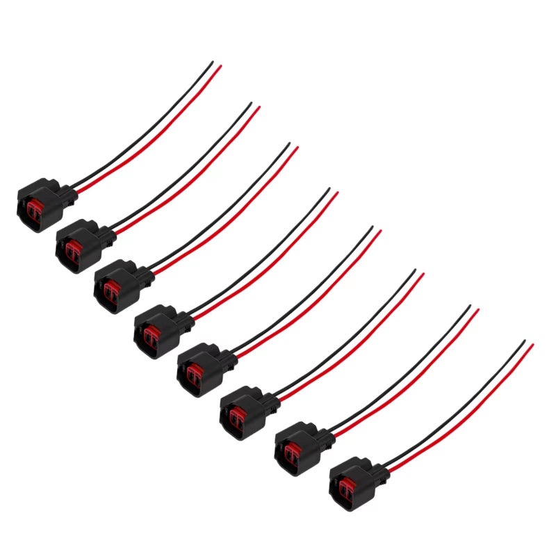 Fuel Injector Pigtail Connector Plug Wire EV6 EV14 Fit for Ford F150 F250 Crown Victoria Mustang Pigtail Harness 8 Pcs