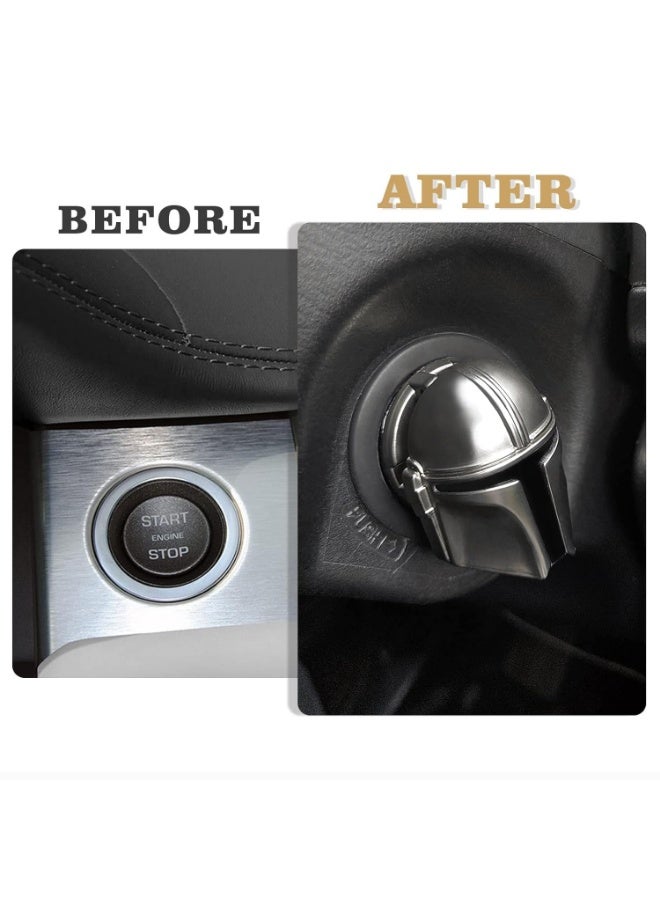 Mando Style Universal Car Engine Start Stop on Cover Anti-Scratch Push Start on Protective Cover 3D Cool Car Interior Accessories - Image 5