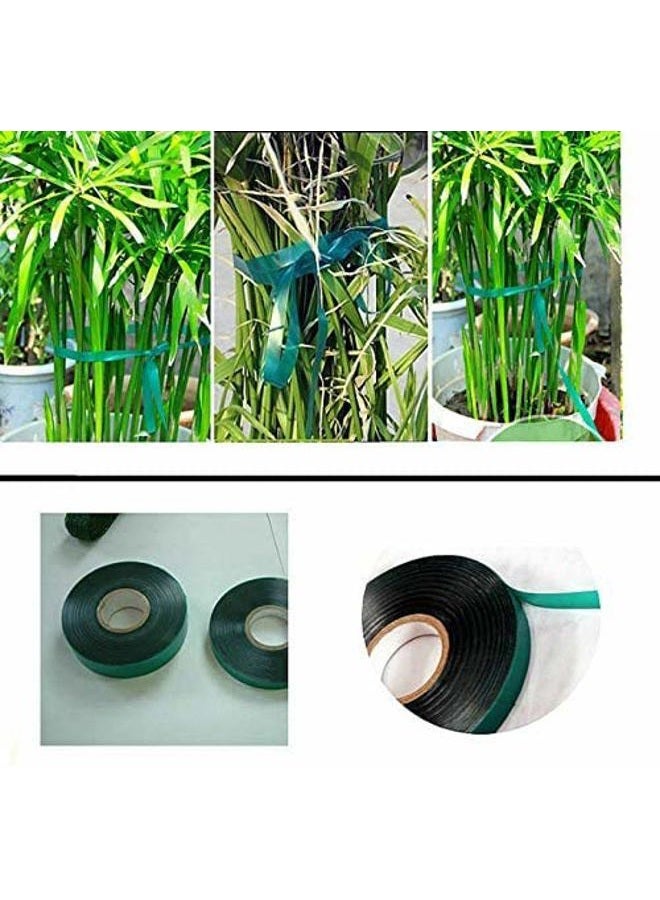 Medoore 2 Rolls Stretch Tie Tape Garden Tie Tape Thick Plant Ribbon Garden Green Vinyl Stake for Indoor Outdoor Patio Plant Use, 1 Inch Wide by 150 Feet Long - Image 5