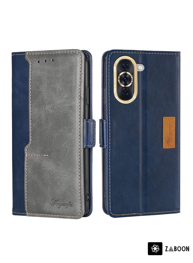 Zaboon Protective Case For Huawei nova 10 Contrast Color Side Buckle Leather - Image 1