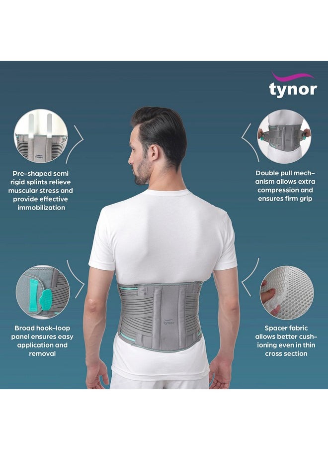 Tynor - TYNOR LS Belt Lumbopore, Grey, Large, 1 Unit - Image 1