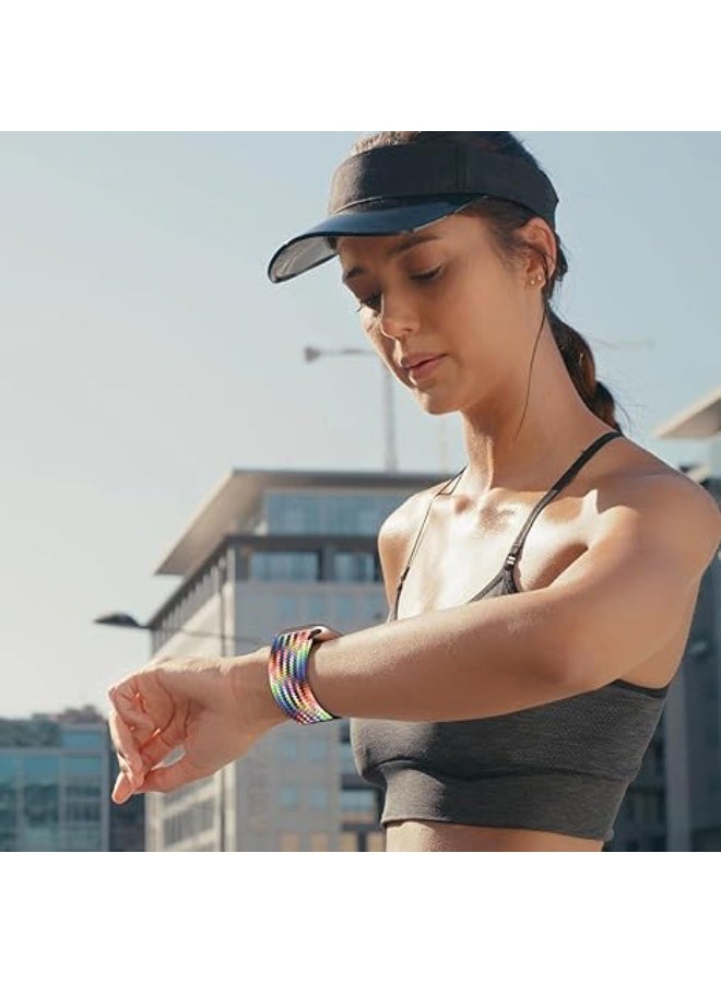 Braided Band Compatible with Apple Watch Ultra 1/2 49mm 46mm 45mm 44mm 42mm for Women Men Made of Breathable Polyester,Parachute Style Buckle Straps for iWatch SE Series 10 9 8 7 6 5 4 3 2 1 SE - Image 5