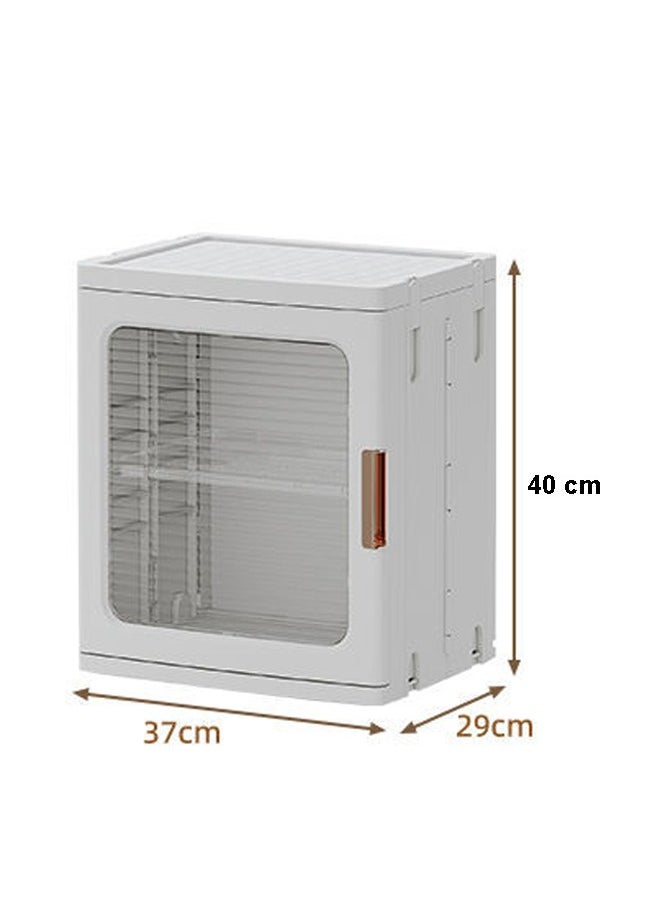 NKX Single Layer Clear Folding Storage Boxes with Wheels  - Image 1
