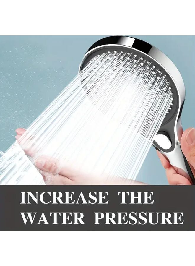 Large Panel High Pressure Shower Head Pressurized Powerful Rain Bathroom Black - Image 2