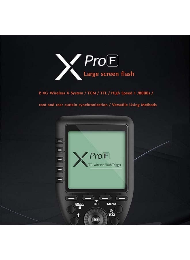 Godox Godox Camera Flash Trigger Xpro-F for Fuji Fujifilm Wireless Remote 2.4GHz 1/8000s HSS TTL-Convert-Manual Large Screen Design Customizable Functions  - Image 4