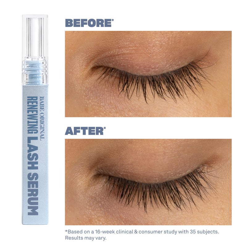 BABE ORIGINAL Renewing Lash Serum â€“ Prostaglandin-Free, Peptide-Infused Gentle Lash Serum for Fuller, Longer-Looking Lashes, Lash Enhancing Treatment with Nourishing Botanicals, Vegan & Cruelty-Free - Image 2