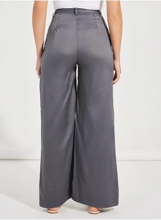 ستايلي High Rise Straight Fit Basic Pants