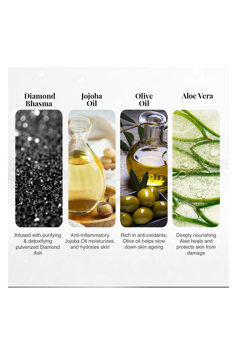 VLCC Diamond Facial Kit - 60g | Skin Polishing, Detox, Anti-Aging & Fine Line Reduction - Image 3