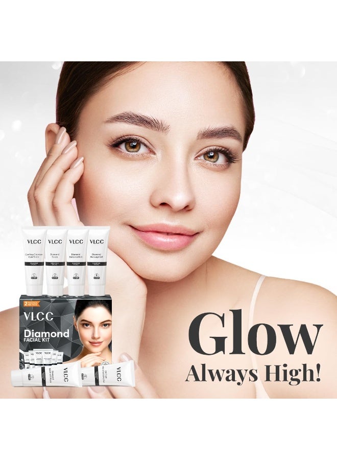 VLCC Diamond Facial Kit - 60g | Skin Polishing, Detox, Anti-Aging & Fine Line Reduction - Image 5