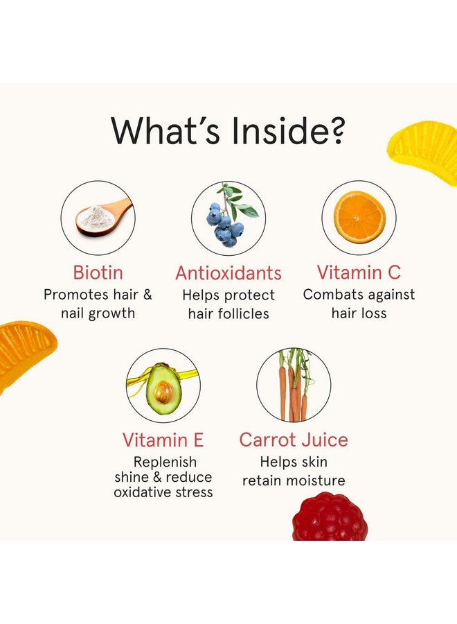 iRestore Hair Gummy Vitamins, Vegan Biotin Gummies for Hair Skin and Nails Gummies, Hair Gummies, Biotin Gummies for Hair Growth Biotin Vitamins Hair Vitamins Gummies for Women & Men, Biotin 10000mcg - Image 4