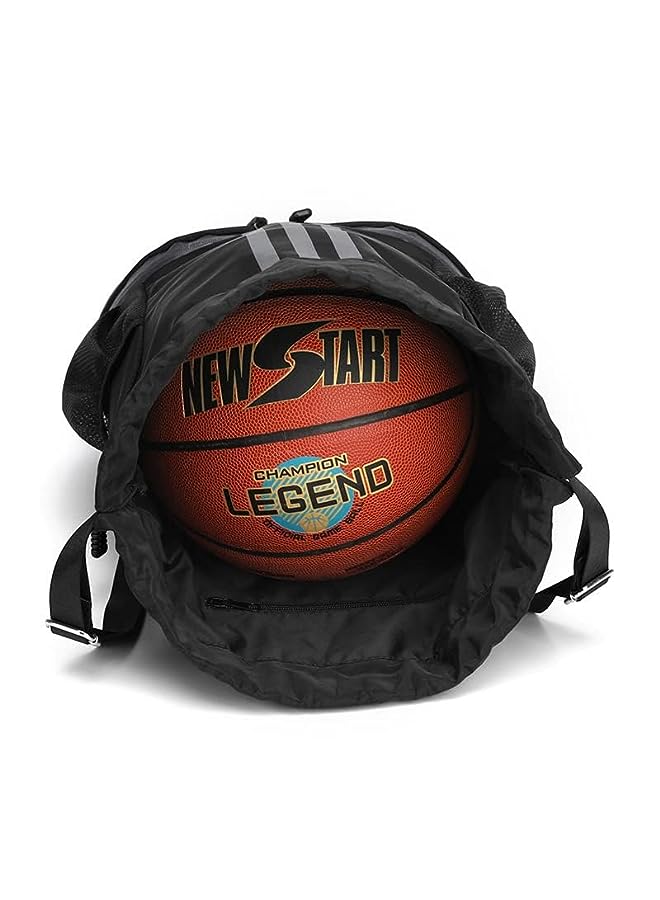 Raxoom Resistant Drawstring Backpack String Bag Sports Gym Sackpack with Side Pockets for Men Women (black) - Image 2