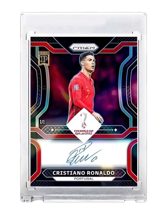 بانيني بطاقة كرة قدم بتوقيع كريستيانو رونالدو، بطاقة تداول موقعة فردية، إصدار للمجمعين، تذكارات وبطاقات رياضية لعشاق كرة القدم وهواة الجمع - Image 1