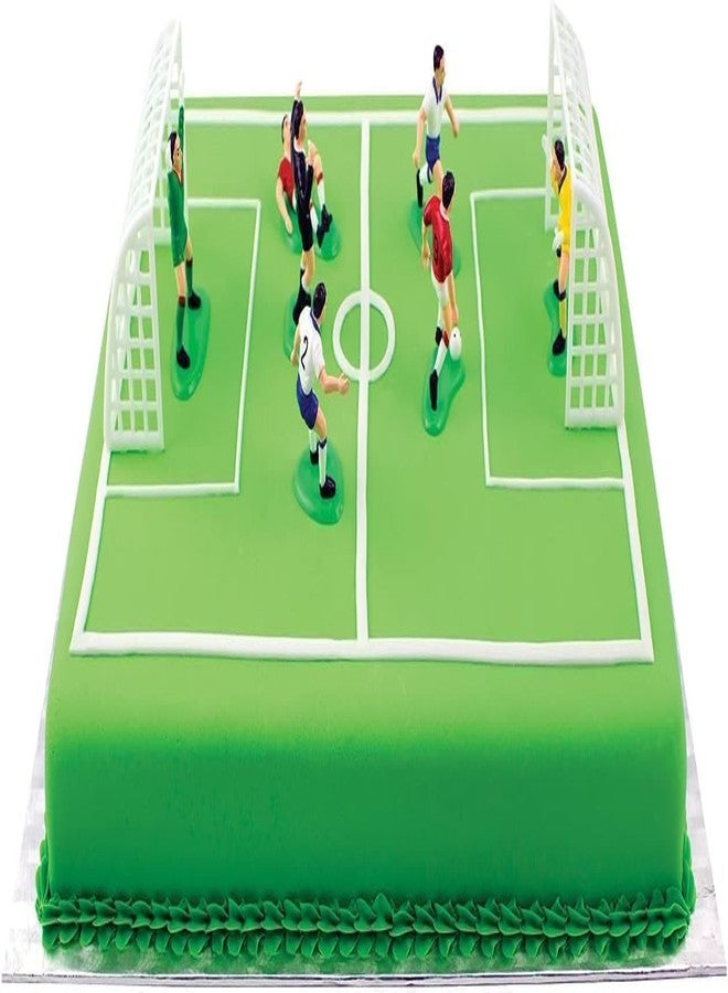 Bwexxt Soccer Cake Topper, Football/Soccer Toppers for Cake and Cupcakes Cake Decorating Ornaments Set of 9 Attractive Processed, Soccer Cake for Sport Party Soccer Birthday Party Sport Party Supplies - Image 1