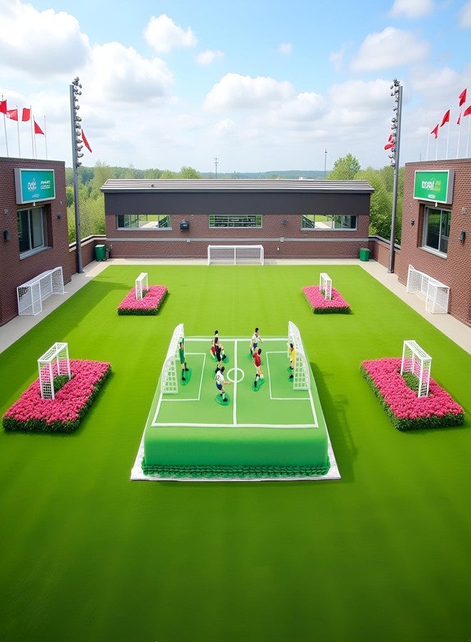 Bwexxt Soccer Cake Topper, Football/Soccer Toppers for Cake and Cupcakes Cake Decorating Ornaments Set of 9 Attractive Processed, Soccer Cake for Sport Party Soccer Birthday Party Sport Party Supplies - Image 5