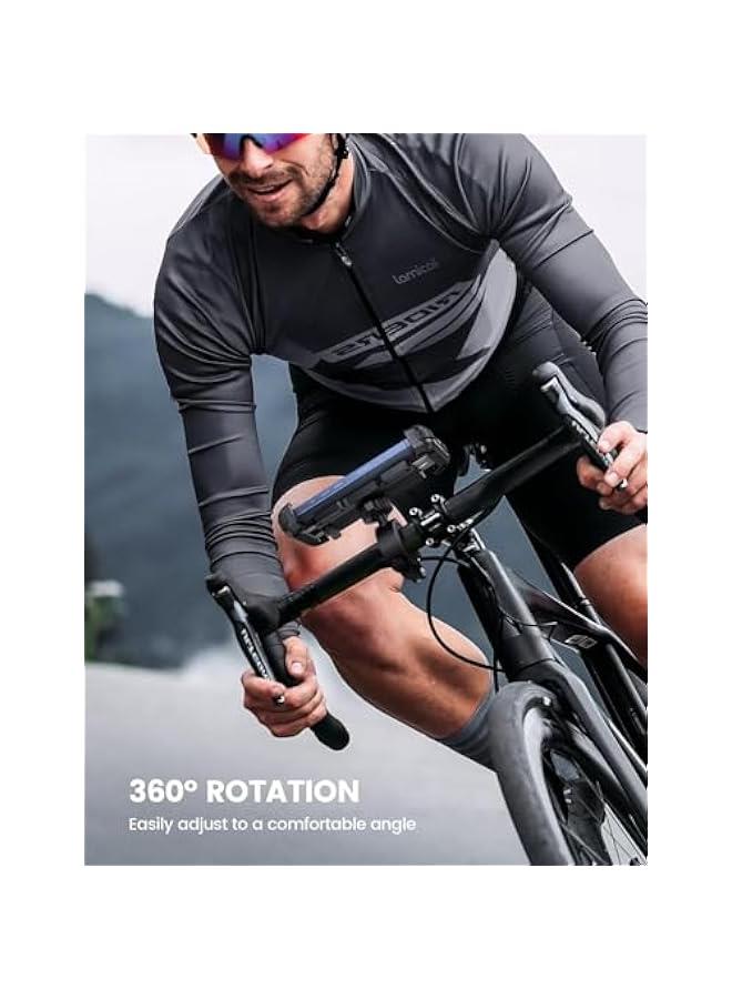 HOOKOR Motorcycle Phone Mount, Bike Holder - Upgrade Adjustable Cell Holder, Bicycle Scooter Handlebar Cradle Clip for iPhone 15 Pro Max/Plus, 14, Galaxy S22 and 4.7-6.8 Phone - Image 3