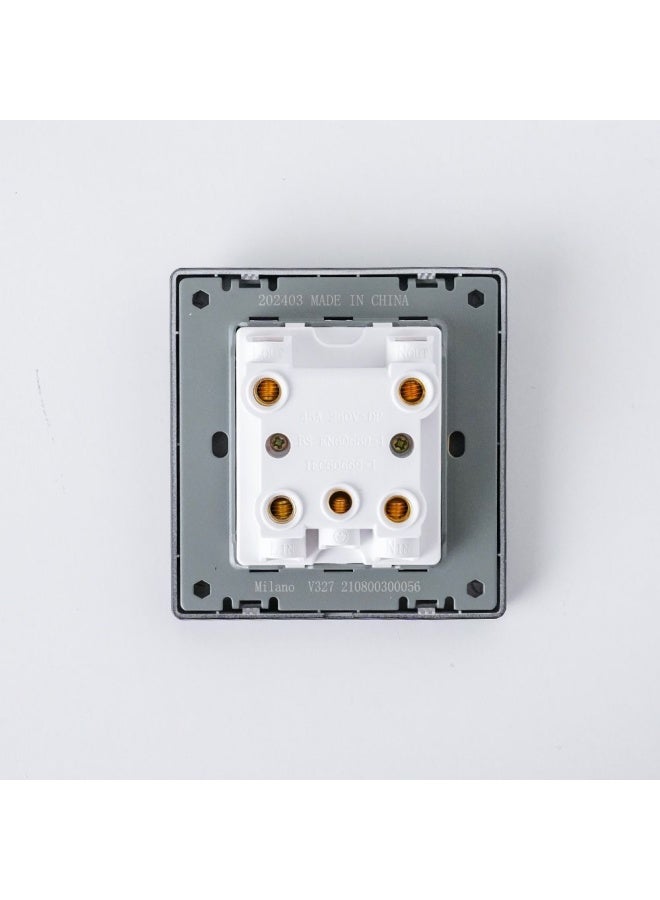 DANUBE HOME Milano 45A Dp Switch With Neon Electrical Switches Sockets Outlets For Home Appliances Office Hotel Conventional Construction Project Aura Blk - Image 2