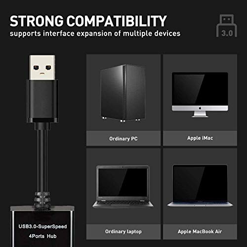 Cables Kart Portable Mini USB Expander 4 Port USB 3.0 Hub Splitter High-Speed Multiport Slim USB Hub Cable Adapter - Image 4