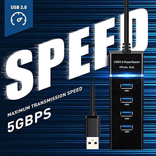 Cables Kart Portable Mini USB Expander 4 Port USB 3.0 Hub Splitter High-Speed Multiport Slim USB Hub Cable Adapter - Image 5