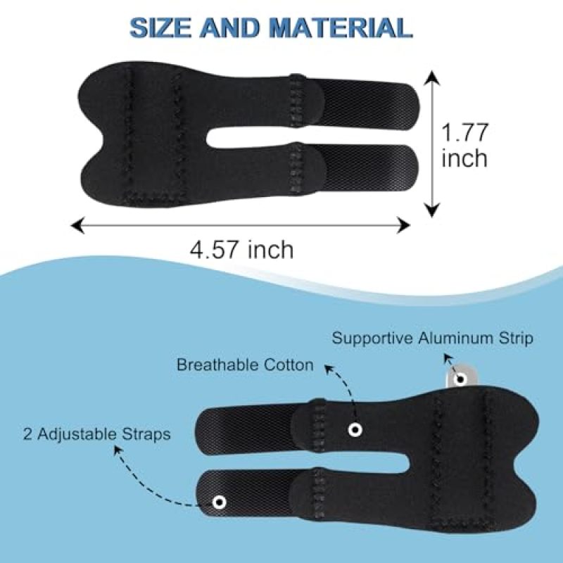 Thumb Splint Black Finger Immobilizer - Trigger Finger Splint for Arthritis Relief Hand Support - Finger Stabilizer for Daily Wear - Image 4