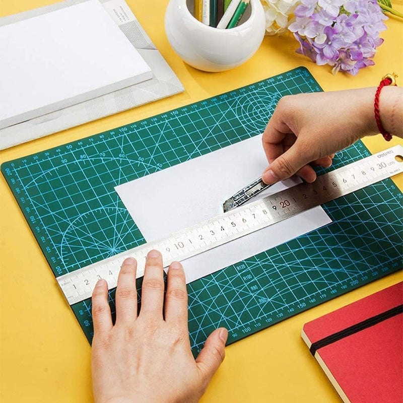 Brille Bee Cutting Mat - Self-Healing Polyvinyl Chloride, 5-Layered, Double-Sided with Patterns and Grids for Precision Crafting (A4 (11 x 8 Inch)) - Image 3